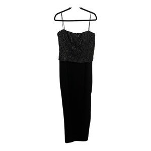 Montage by Mon Cheri Black Beaded Gown Size 16